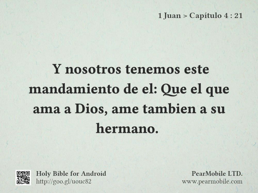 1 Juan, Capítulo 4:21